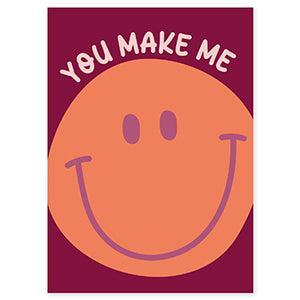 Sieraden Kaartjes "You Make Me" Port rood-oranje-lichtroze-paars - per stuk-Inpakken-Kraaltjes van Renate
