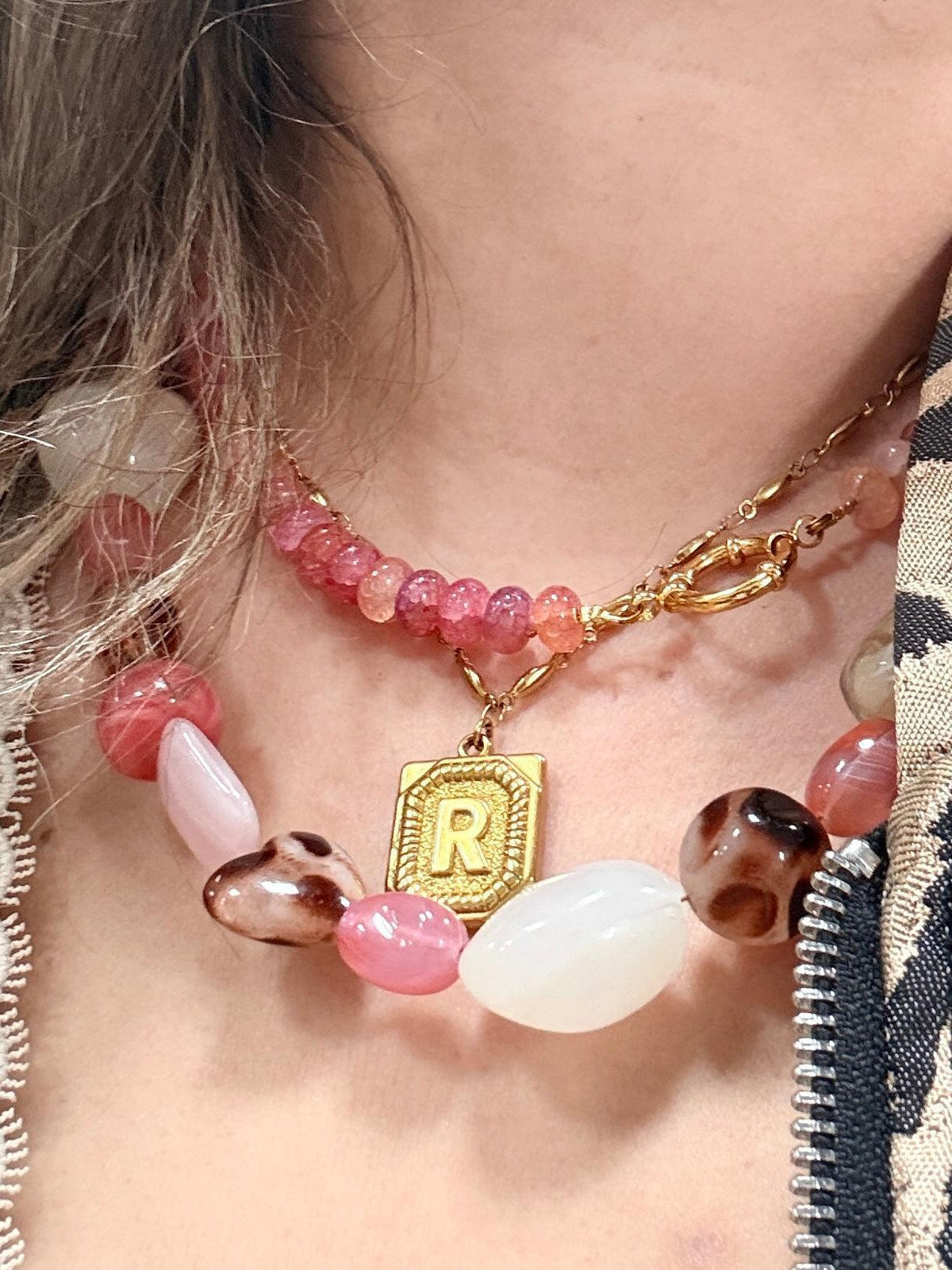 Sieraden Maakservice Groot - korte ketting of armband op gecoat ijzerdraad-Kraaltjes van Renate