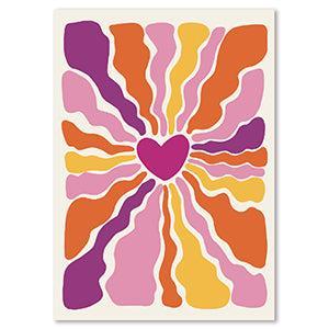 Sieraden kaartje Hart Purple-Pink-Orange-Yellow-Onderdelen-Kraaltjes van Renate