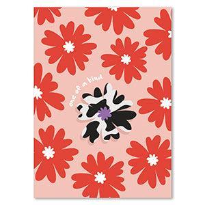 Sieraden kaartje "One of a kind" Red-Orange-Black-White-Onderdelen-Kraaltjes van Renate