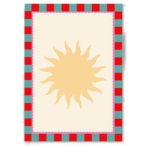 Sieraden kaartje Zon Yellow-Green-Red-Pink-Onderdelen-Kraaltjes van Renate