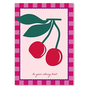 Sieraden kaartje "be your cherry best" Red-onderdelen-Kraaltjes van Renate