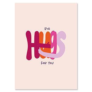 Sieraden kaartjes "Big hugs for you" - per stuk-Onderdelen-Kraaltjes van Renate