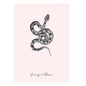 Sieraden kaartjes "CongratSsss" Rose-Kraaltjes van Renate