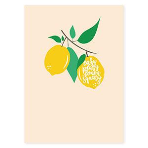Sieraden kaartjes "Easy peasy lemon squeezy" Beige-yellow-onderdelen-Kraaltjes van Renate