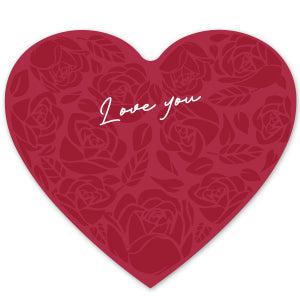 Sieraden kaartjes Hart "love you" Red-white 14x12.4cm-onderdelen-Kraaltjes van Renate