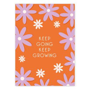 Sieraden kaartjes &quot;Keep going keep growing&quot; Orange purple-onderdelen-Kraaltjes van Renate