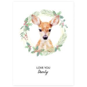 Sieraden kaartjes "Love You Deerly" White-Kraaltjes van Renate