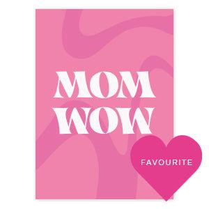 Sieraden kaartjes "Mom wow" Pink-onderdelen-Kraaltjes van Renate
