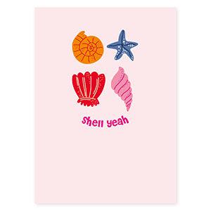Sieraden kaartjes "Shell yeah" Light pink-onderdelen-Kraaltjes van Renate