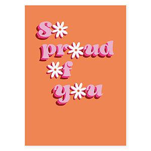 Sieraden kaartjes "So proud of you" Orange-pink-onderdelen-Kraaltjes van Renate
