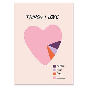 Sieraden kaartjes "Things I love" - per stuk-Onderdelen-Kraaltjes van Renate