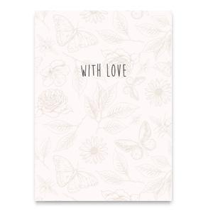 Sieraden kaartjes "With love" Beige-Kraaltjes van Renate