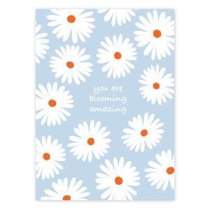 Sieraden kaartjes "You are blooming amazing" Light blue-onderdelen-Kraaltjes van Renate