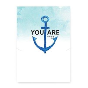 Sieraden kaartjes "You are my anchor" White-blue-Kraaltjes van Renate