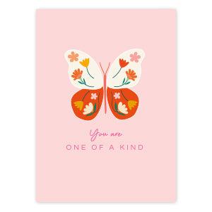 Sieraden kaartjes "You are one of a kind" Light pink-onderdelen-Kraaltjes van Renate
