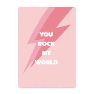 Sieraden kaartjes &quot;You rock my world&quot; Light pink-onderdelen-Kraaltjes van Renate