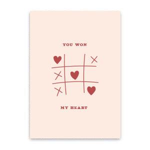 Sieraden kaartjes &quot;You won my heart&quot; Lemonade pink-onderdelen-Kraaltjes van Renate