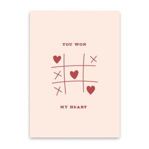Sieraden kaartjes "You won my heart" Lemonade pink-onderdelen-Kraaltjes van Renate