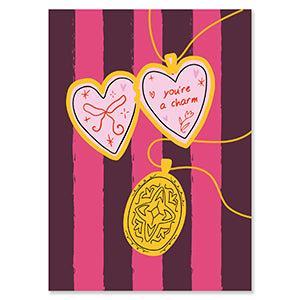 Sieraden kaartjes "You're a charm" - per stuk-Onderdelen-Kraaltjes van Renate