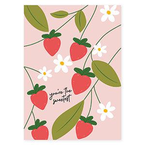 Sieraden kaartjes "You're the sweetest" Light pink-red-onderdelen-Kraaltjes van Renate