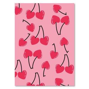 Sieraden kaartjes "cherries" Pink 14.8x10.5cm-onderdelen-Kraaltjes van Renate