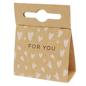 Sieraden kaartjes "for you" hartjes- per 5 stuks-onderdelen-Kraaltjes van Renate