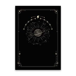 Sieraden kaartjes planeet Zwart-Geel-onderdelen-Kraaltjes van Renate