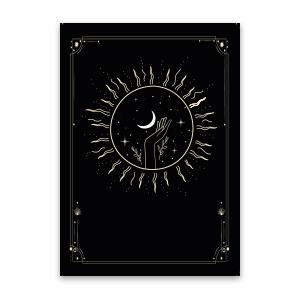 Sieraden kaartjes zon, maan en hand Zwart-Geel-onderdelen-Kraaltjes van Renate