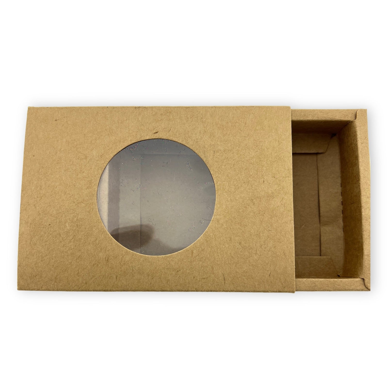 Sieradendoosje Kraft met kijkgat 10x7cm-Gifts-Kraaltjes van Renate