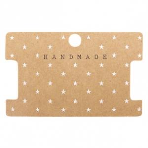 Sieradenkaartjes Kraft 'handmade' Stars - 5 stuks-Kraaltjes van Renate