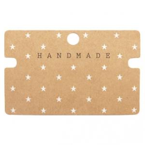 Sieradenkaartjes Kraft 'handmade' Stars - 5 stuks-Kraaltjes van Renate