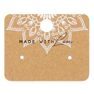 Sieradenkaartjes Kraft 'made with love' Mandala - 5 stuks-Kraaltjes van Renate