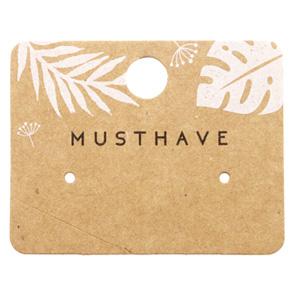 Sieradenkaartjes Kraft &#39;musthave&#39; Leaves - 5 stuks-Kraaltjes van Renate