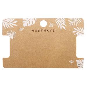 Sieradenkaartjes Kraft 'musthave' Leaves - 5 stuks-Kraaltjes van Renate