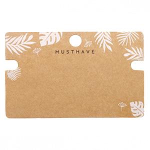 Sieradenkaartjes Kraft 'musthave' Leaves - 5 stuks-Kraaltjes van Renate