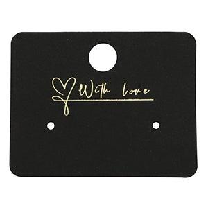 Sieradenkaartjes Kraft 'with love' zwart - 5 stuks-Gifts-Kraaltjes van Renate