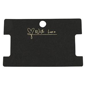 Sieradenkaartjes Kraft 'with love' zwart - 5 stuks-Gifts-Kraaltjes van Renate