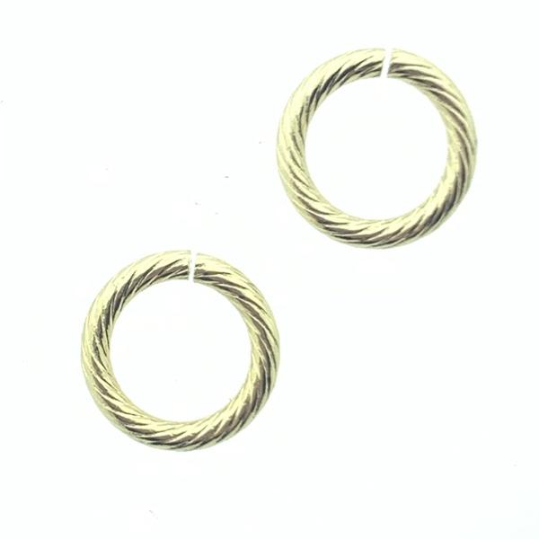 Sierring gedraaid Goud RVS 13x2mm-Kraaltjes van Renate