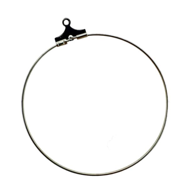 Silver hoops 40mm- per stuk-bedels-Kraaltjes van Renate