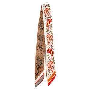 Sjaaltje Print bloemen/luipaard White-light brown-orange- per stuk-koord-Kraaltjes van Renate