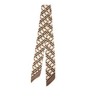 Sjaaltje Print rechthoek White-light brown-brown - per stuk-koord-Kraaltjes van Renate