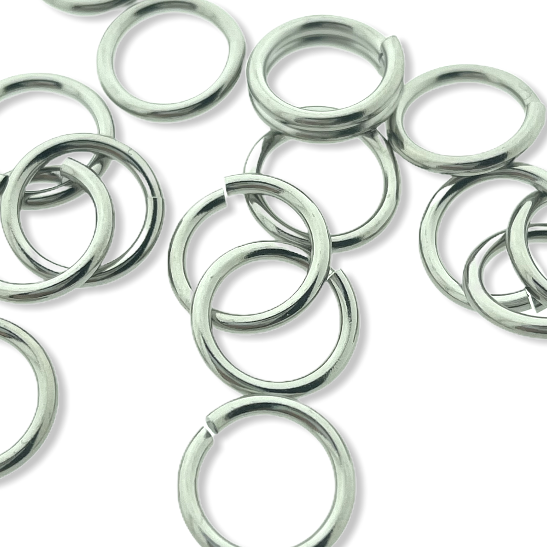 Sleutel ring RVS Zilver 14x1,8mm-Kraaltjes van Renate