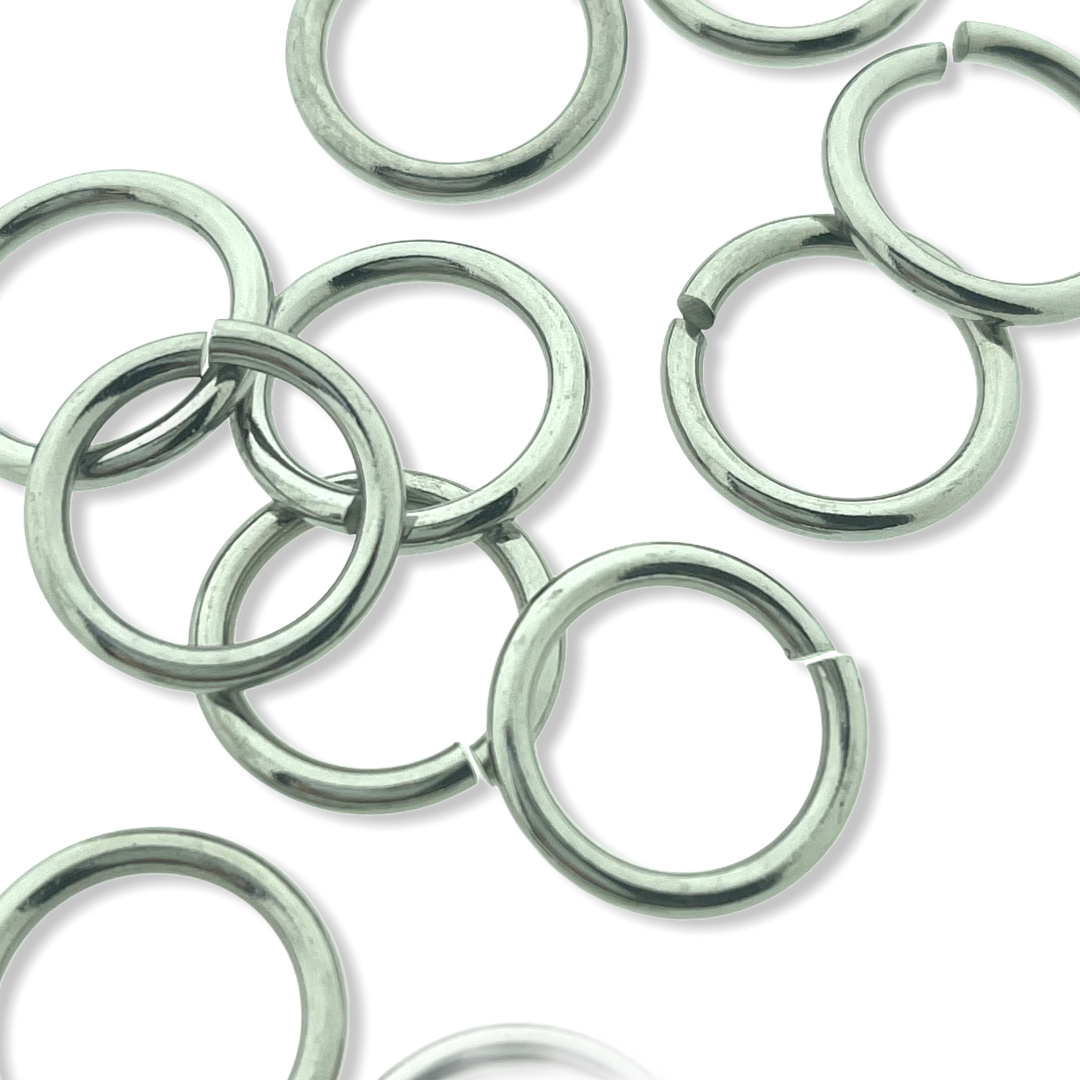 Sleutel ring RVS Zilver 16x2mm-Kraaltjes van Renate