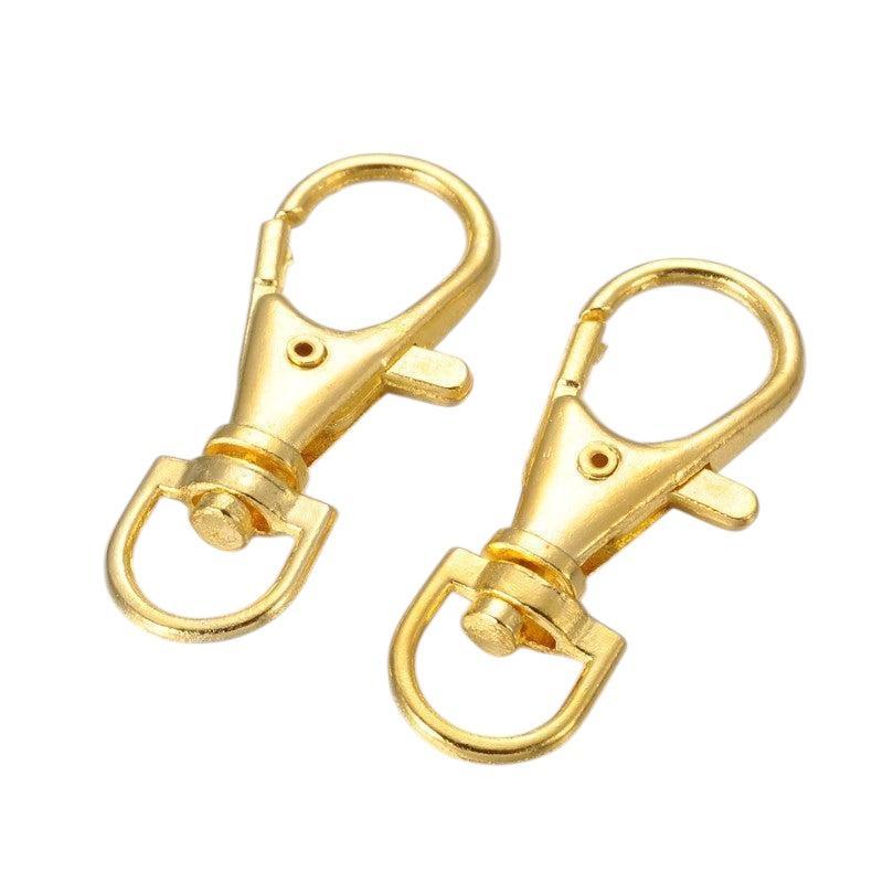 Sleutelhanger Goudkleurig 35x13mm-sluitingen-Kraaltjes van Renate