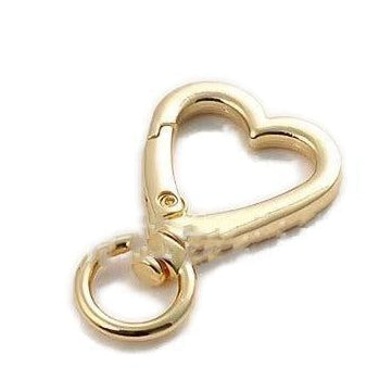 Sleutelhanger hart goud 42mm - per stuk-Kralen-Kraaltjes van Renate