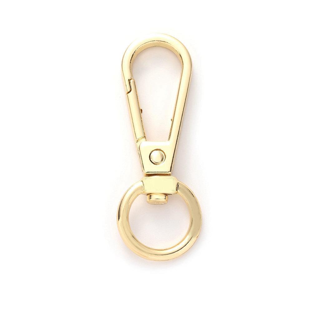 Sleutelhanger Karabijn Metaal Goud 39x13mm - per stuk-Sluitingen-Kraaltjes van Renate