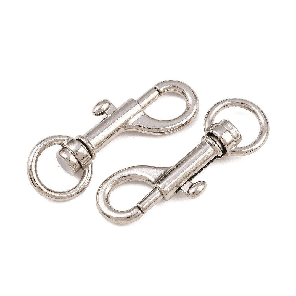 Sleutelhanger RVS Zilver 46x22mm - per stuk-Sluitingen-Kraaltjes van Renate