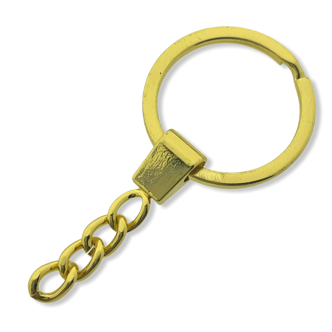 Sleutelhanger met ketting Goud 62mm-Kraaltjes van Renate