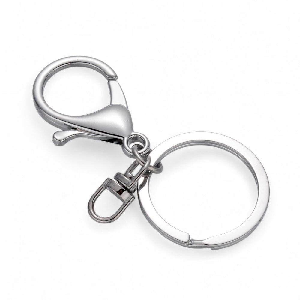 Sleutelhanger met ring Zilver 66mm - per stuk-sluitingen-Kraaltjes van Renate